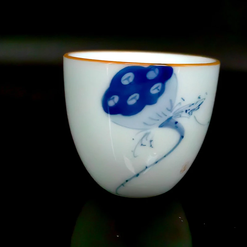 Chinese Porcelain Unusual Ceramic Cup Jingdezhen Teeware Teware Accessories Hand Made Aesthetic For Tieguanyin Puer Oolong Tea