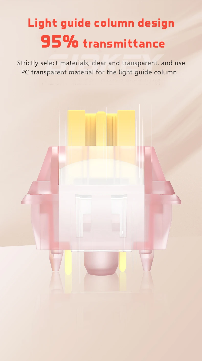 Outemu Silent Peach V3 Switch Lubed Mute Lemon V3 Switches Mechanical Keyboard Linear Tactile 5Pin Hot swap Pre Lubed PA66 POM 14 Sc151d08db4c54198a9fdf50ccee1e14co