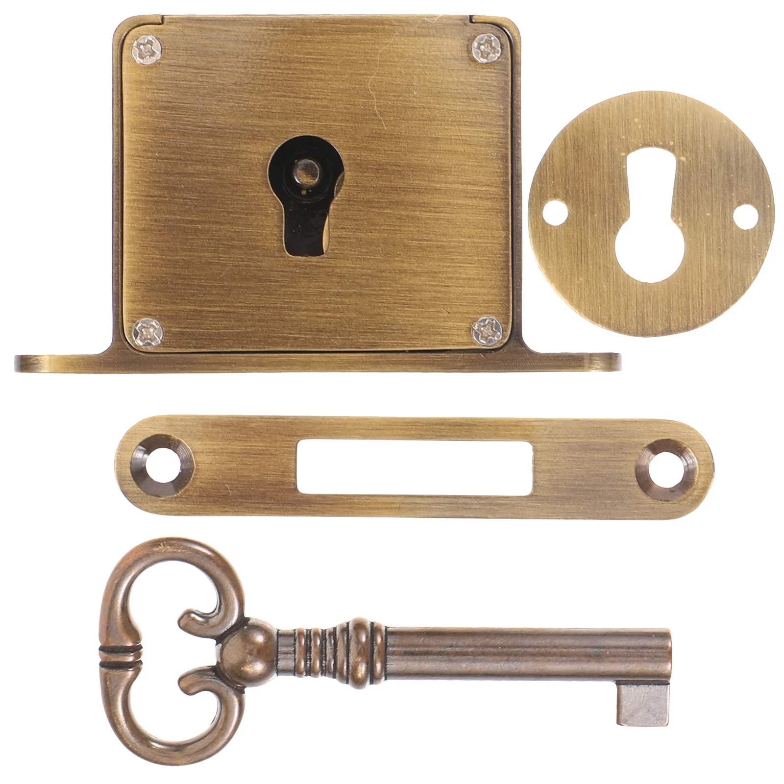 

Drawer Lock Metal Desk with Key Locks for Drawers Cupboard Cabinet Heavy Duty Brass Secure