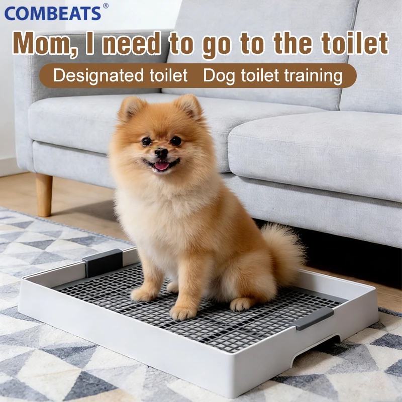 Vassoio per Bisogni Canini Piatto per Cani di Piccola e Media Taglia - Fissaggio Tappetini Assorbenti, Lavabile, Anti-Sporco, Speciale per Teddy e Pomerania