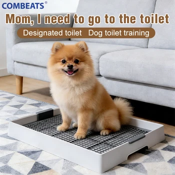 Vassoio per Bisogni Canini Piatto per Cani di Piccola e Media Taglia - Fissaggio Tappetini Assorbenti, Lavabile, Anti-Sporco, Speciale per Teddy e Pomerania