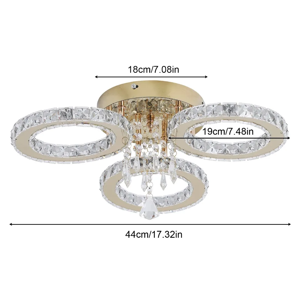 Modern Led Ceiling Light Modern Home Decoration Crystal Chandelier Luxury Living Room Dining Gold Ceiling Lamp Lighting