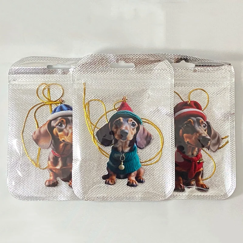 Christmas Cartoon Cute Dog Pendant Xmas Tree Drop Ornaments Decoration Kids Gifts Window Car Backpack for Home Office Decoration images - 6