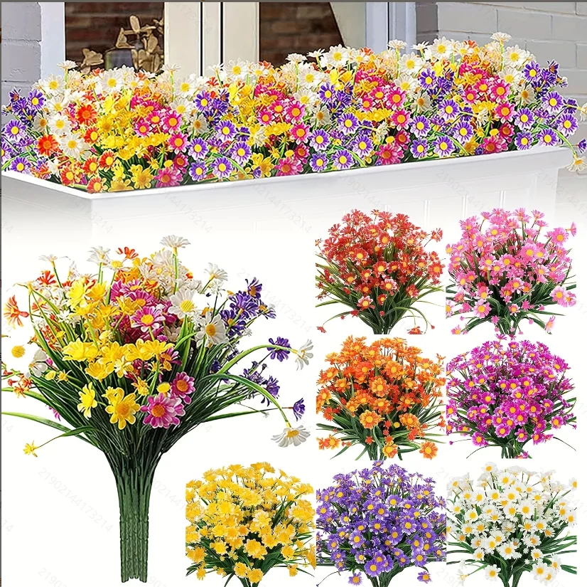 Magnifiques Marguerites Artificielles Colorées pour Déco Jardin