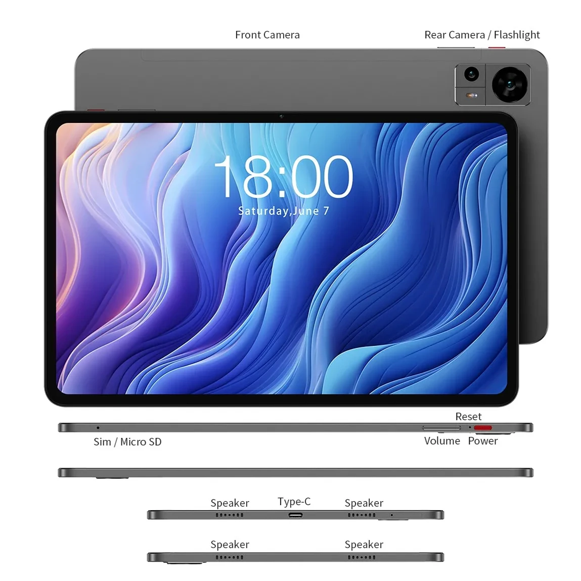Teclast T60 12 inch 2K Tablet Android 14 8GB+8GB RAM 256GB ROM 