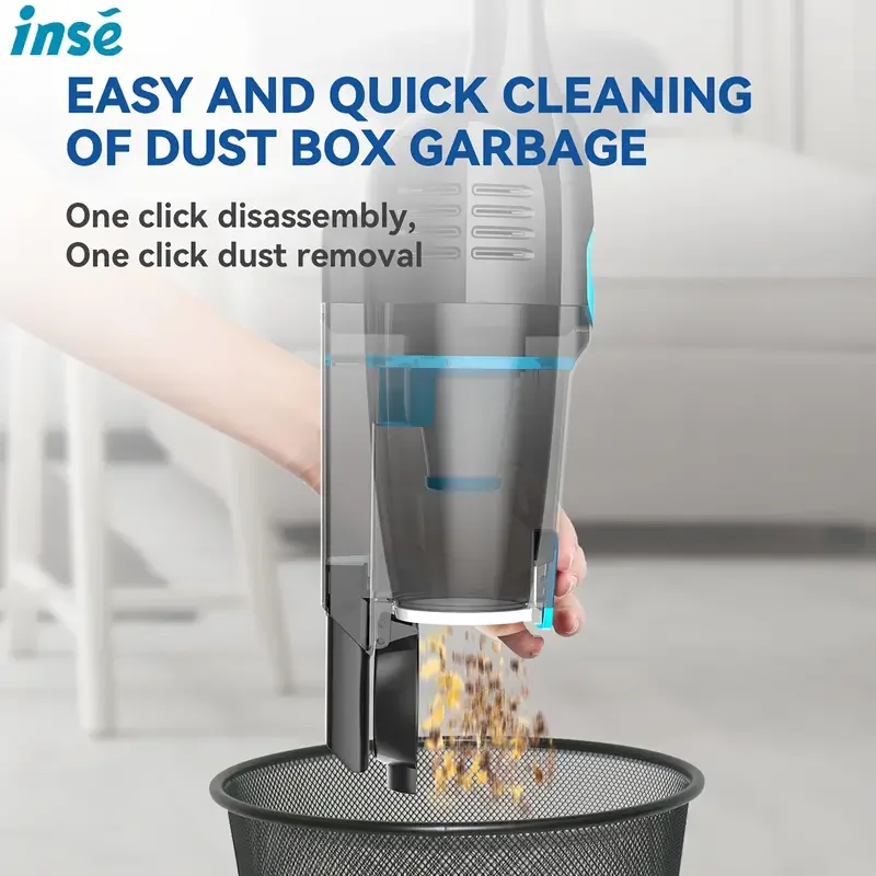 INSE R6 Corded Ultra-Lightweight Bagless Upright Vacuum, 15KPa Suction with 600W Motor,for Home Hard/Floor Carpet/Pet Hair/Car 6