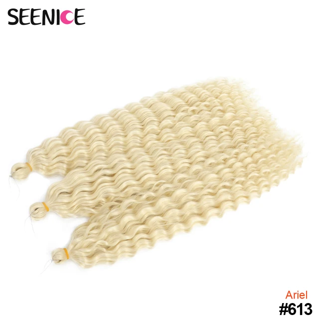 Ariel Curl Deep Wave Twist Crochet Hair Natural Synthetic Afro Curls Crochet Braids Ombre Braiding Hair Extensions For Women #613