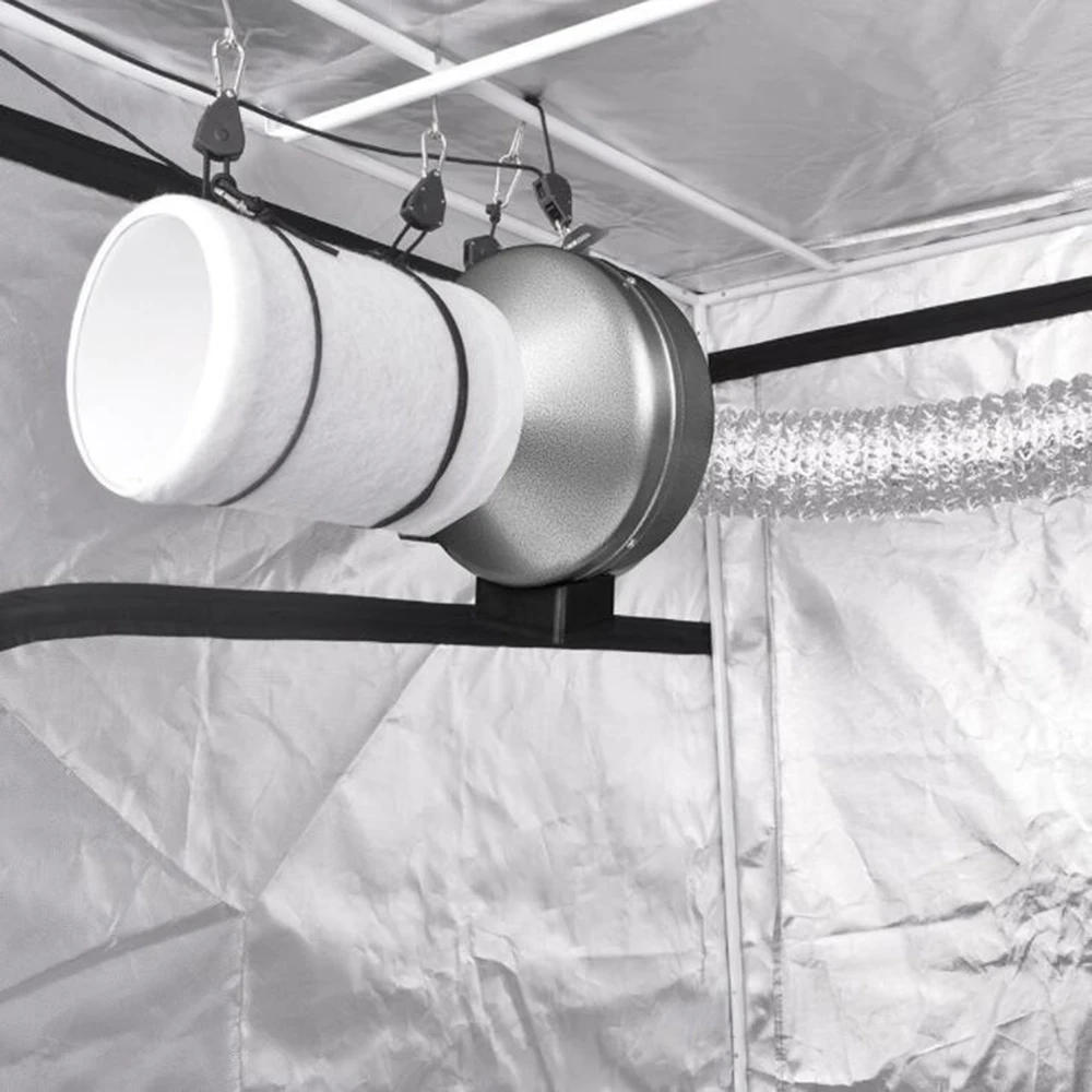BEYLSION New 600D Grow Box Dark Room Tent Set 4 inch 6 inch Fan Filter Set For Indoor Hydroponics Growing System