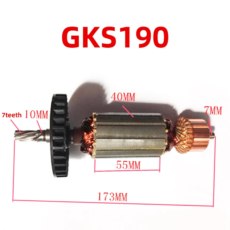 ac 220 240v armature motor rotor replace for bosch gbh5 38d gbh5 38x gbh5400 gbh500 gsh388 gsh500 tsh500 gsh5x gsh500plus AC220-240V Armature Rotor Accessories for Bosch GKS190 Electric Circular Saw Armature Rotor Motor Anchor Motor Replacement