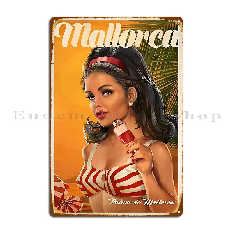 Palma De Orca Vintage Metal Platform Poster Pub Plates Custom Wall Party Bar Tin Sign Poster