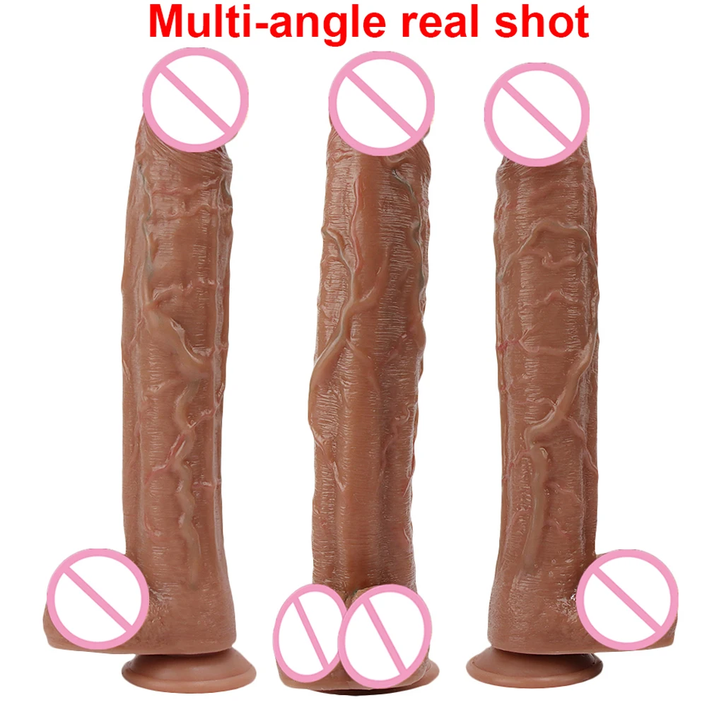 Sex Toys 35CM Silicone Dildo Penis For Men Women Thick Glans Real Dong Suction Cup