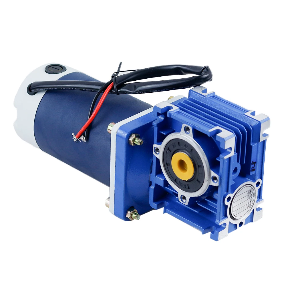자동 잠금 속도 조절 가능 DC 모터 CW CCW, 300W NMRV40 DC 웜 기어 모터, 12V, 24V RV40
