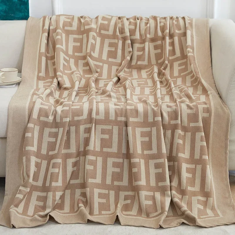 Thickened Napping Sofa Blanket Woven Jacquard Blanket Business Gift First Class Aviation Aircraft Cover