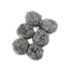 6PCs Stainless Steel Sponges Scrubbing Scouring Pad Steel Wire Ball Scrubbers 1