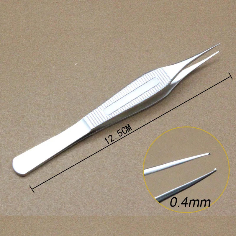 Tissue Forceps Teethed Forceps Platforms 120mm Ophthalmic Tweezers Surgical Instruments Stainless steel 1pcs ophthalmic tool,surgical instruments,capsulorhexis forceps