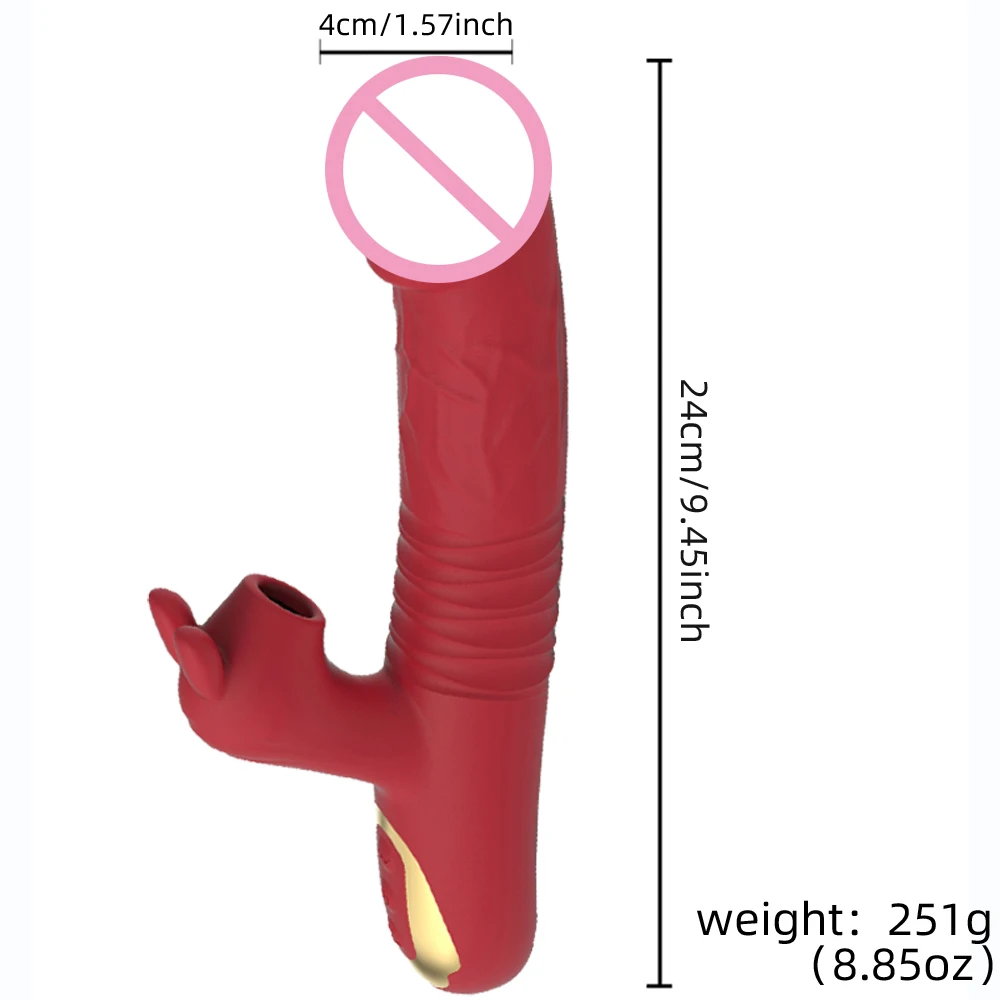 Rabbit Sucking Thrusting Vibrator Clitoral G Spot Stimulation Adult Sex Toys for Women Vibrating Massager with Suction Vibration