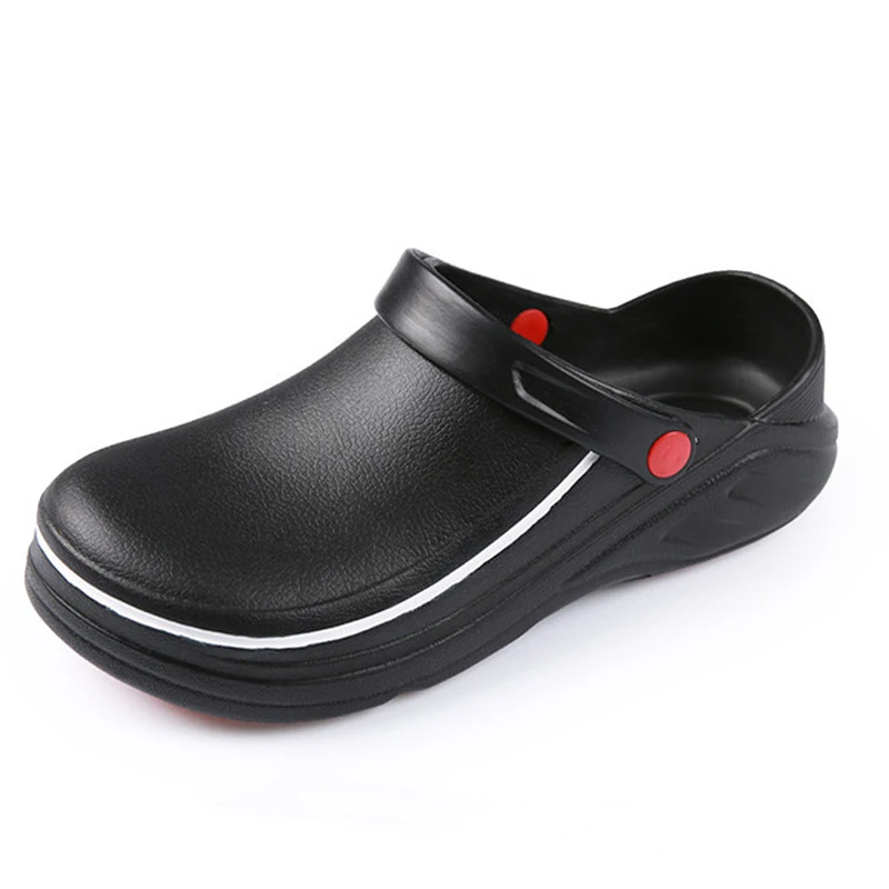 non slip chef shoes hotel kitchen slippers casual flat work shoes unisex breathable resistant kitchen cook working shoes Unisex Slippers Non-slip Water-proof Oil-proof Kitchen Work Chef Shoes Master Hotel Restaurant Non-lace Slip-on Casual Shoes