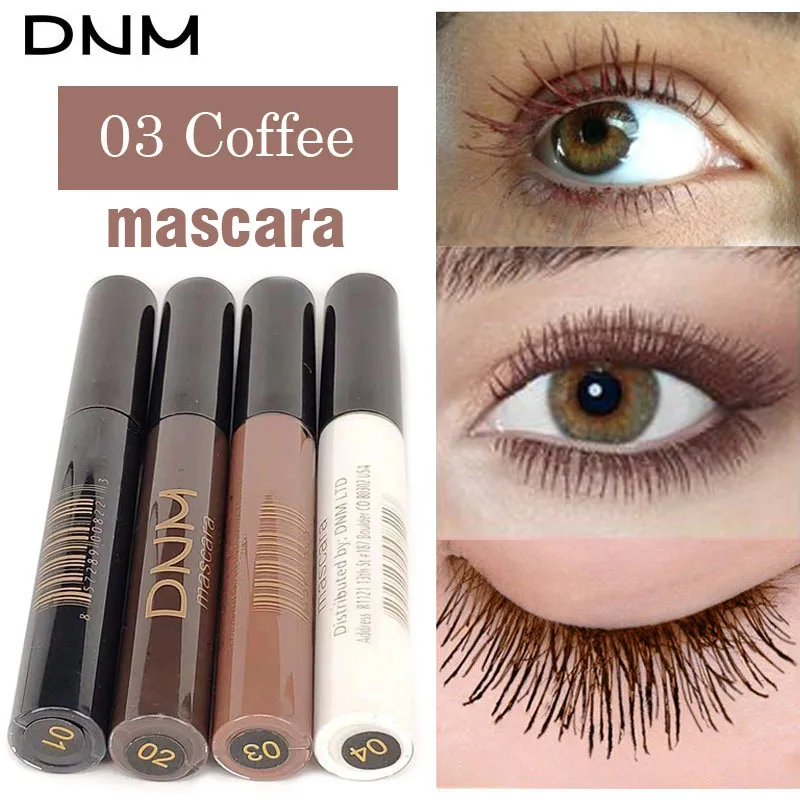 Color Mascara Natural Extension Eyelash Curly 4d Silk Fiber Colored Mascara White Brown Waterproof Makeup - Mascara -
