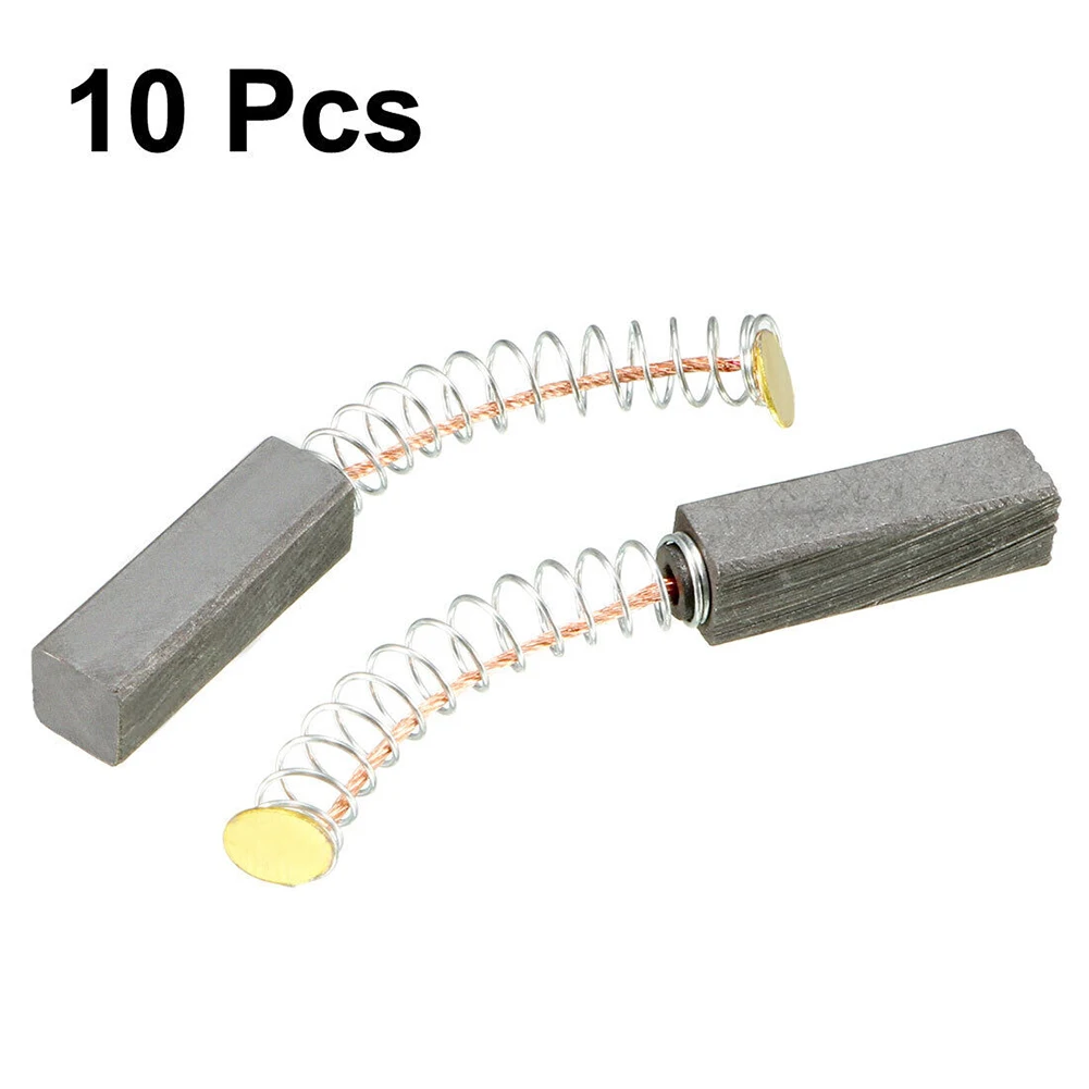 10pcs Carbon Brushes Kit For Electric Motors 20mm X 6mm X 6mm Replacement Part Carbon + Metal High Quality Brushes