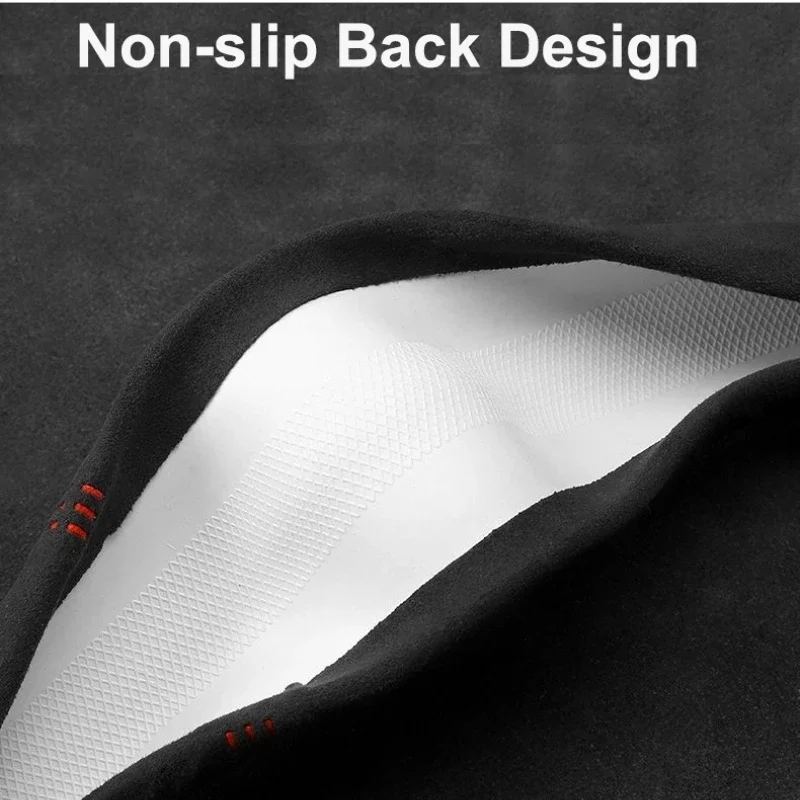 Suede Cover for All Seasons Auto Steering Wheel Cover Ultra-thin Non-slip D-shaped Round Breathable Car Steering Wheel Protector 6