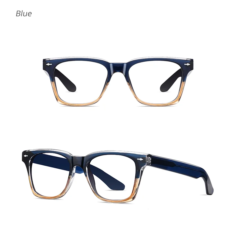 Ralferty Vintage Acetat-Brillengestell für Herren und Damen, quadratisch, Anti-Blau-Brille, keine Qualität, verschreibungspflichtiger optischer Rahmen, Null-Brillen 2025 – Detail 9