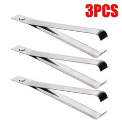 Stainless Steel Garlic Peeler and Pig Hair Plucking Tweezers - Kitchen Gadget Set (3PCS)