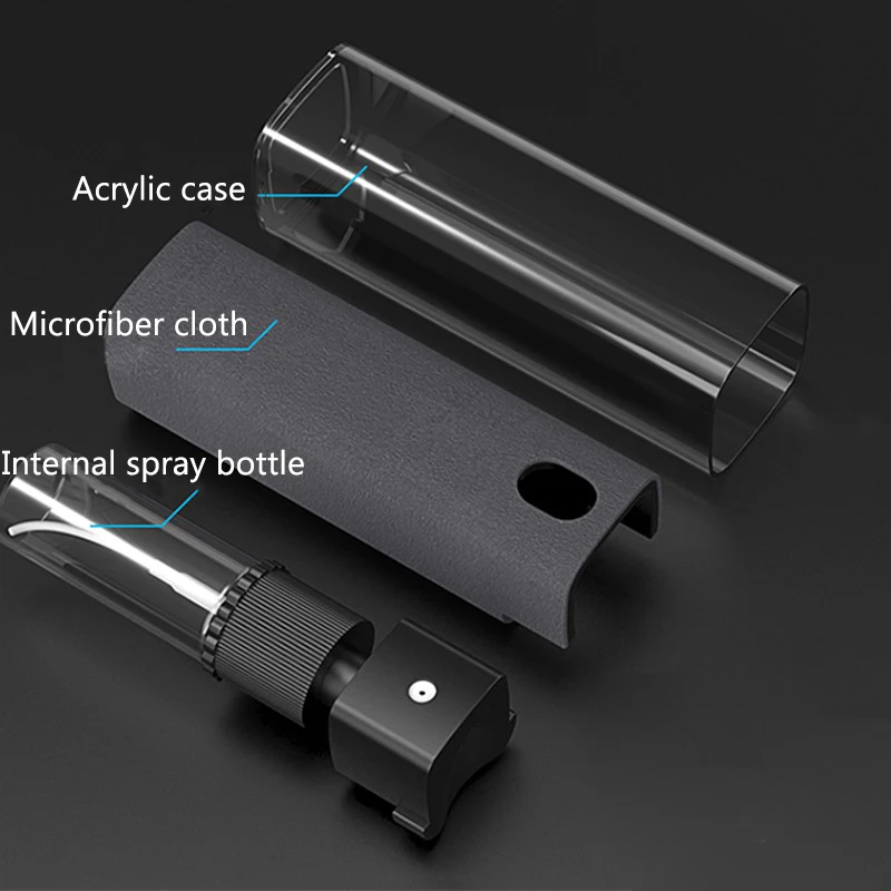2in1 Microfiber Screen Cleaner Spray Bottle Set Mobile Phone Ipad Computer Cloth Wipe Iphone Cleaning Glasses Wipes screen cleaning set,eyeglass cleaner spray