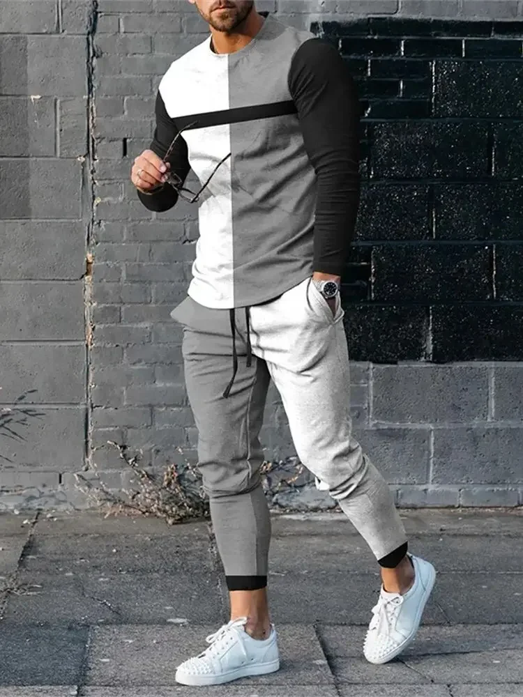 Spring-2-Piece-Sets-Tracksuit-Men-Long-Sleeve-T-Shirt-Sweatpants-Suit ...