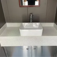 Remorque de toilettes mobiles de luxe pour le glamping, remorque de toilettes portables avec douche, climatisation et éclairage LED pour le camping familial à la plage 4