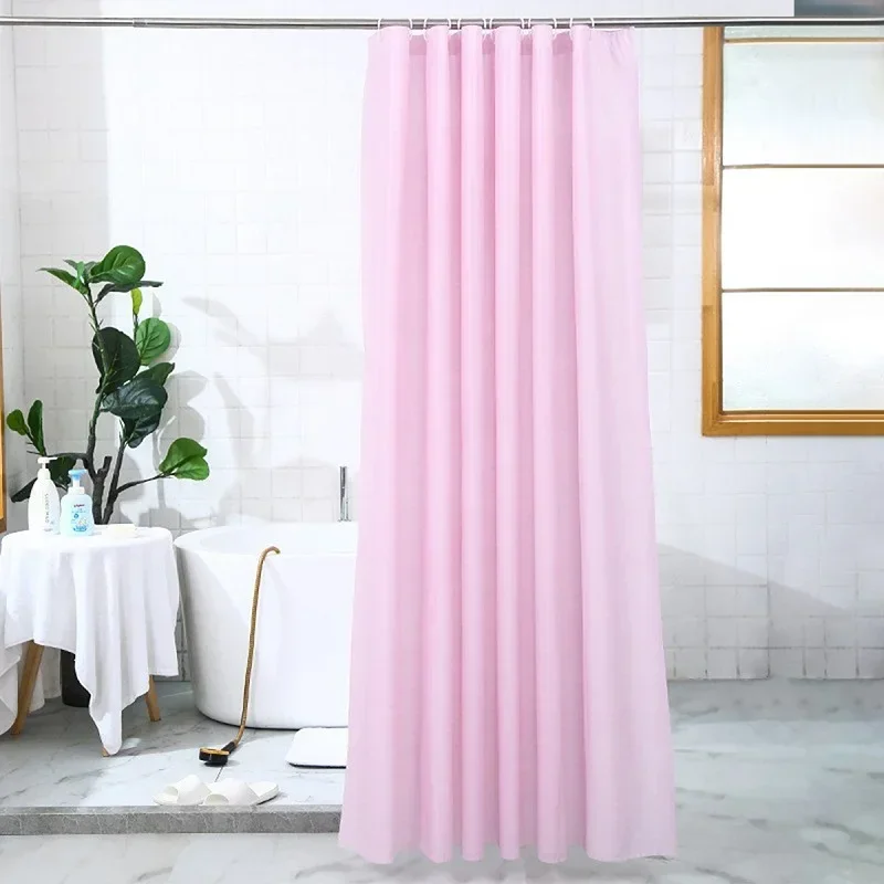180x180cm PEVA Bathroom Shower Curtain with Hooks Waterproof Thickening Bath Curtain Home Shower Accessories