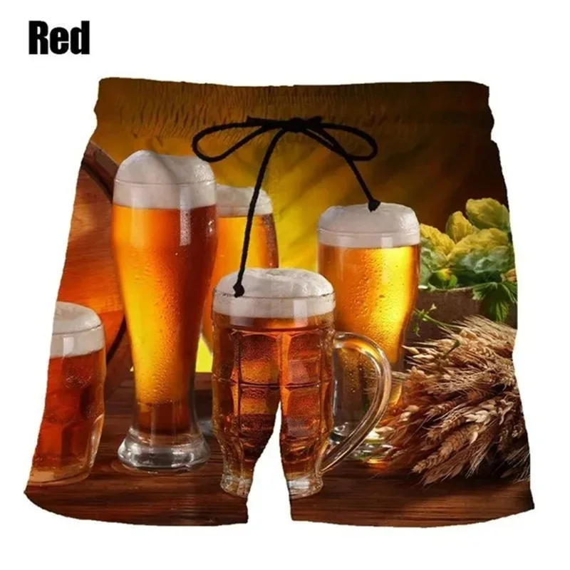 Cool Beer Pattern Beach Shorts For Men Sparkling Wine 3D Printed Swim Trunks Summer Board Shorts Loose Short Pants Streetwear 5
