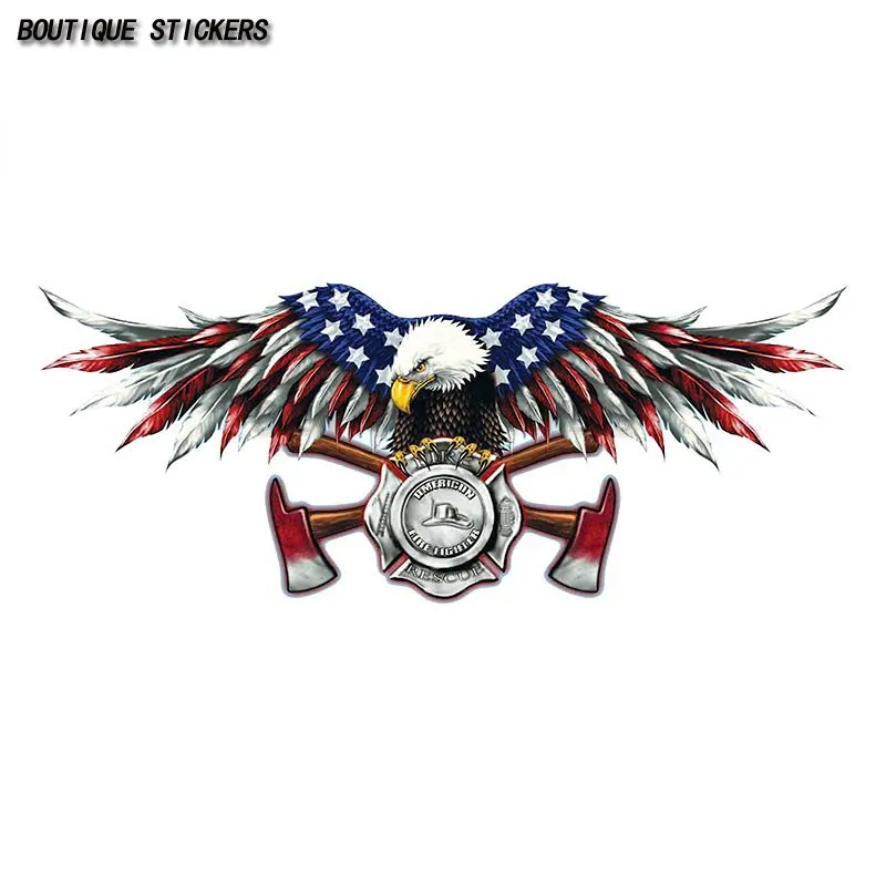 

American Fire Eagle Car Sticker Waterproof PVC Sticker American Flag Car Decoration Accessories Luggage Notebook Sticker