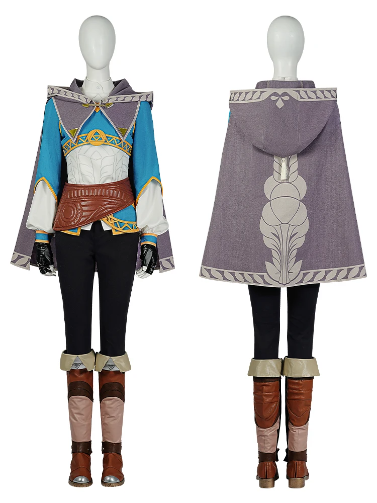 Game Tears Of The Kingdom Link Princess Zelda Cosplay Costume