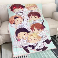 Hairy Blankets for Bed Blanket 150cm X 200cm Cute BTS Chibi Sofa Blankets King Size Luxury Bedding Picnic Throw Blanket Fluffy 1
