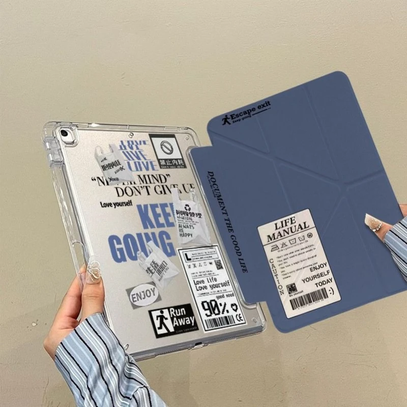 Sleek Y Folded Tablet Case with Multi-Angle Stand