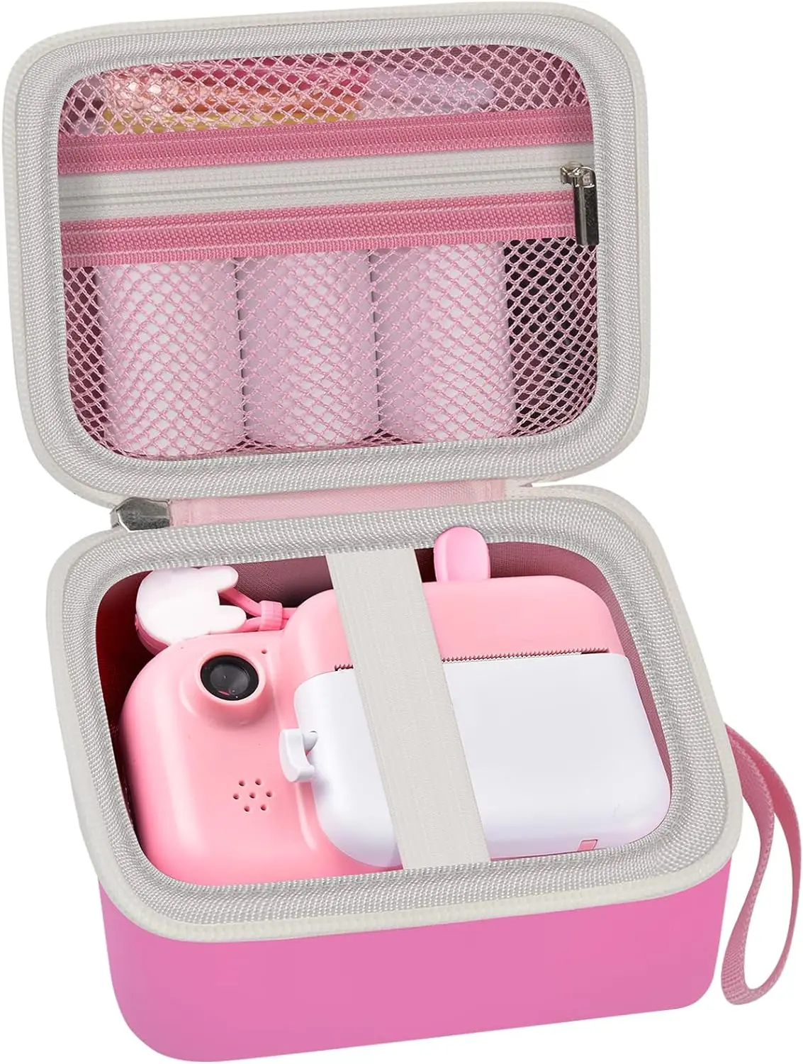 Étui pour appareil photo pour enfants, compatible avec l'appareil photo instantané pour enfants, sac de rangement pour caméras vidéo numériques pour filles, tout-petit