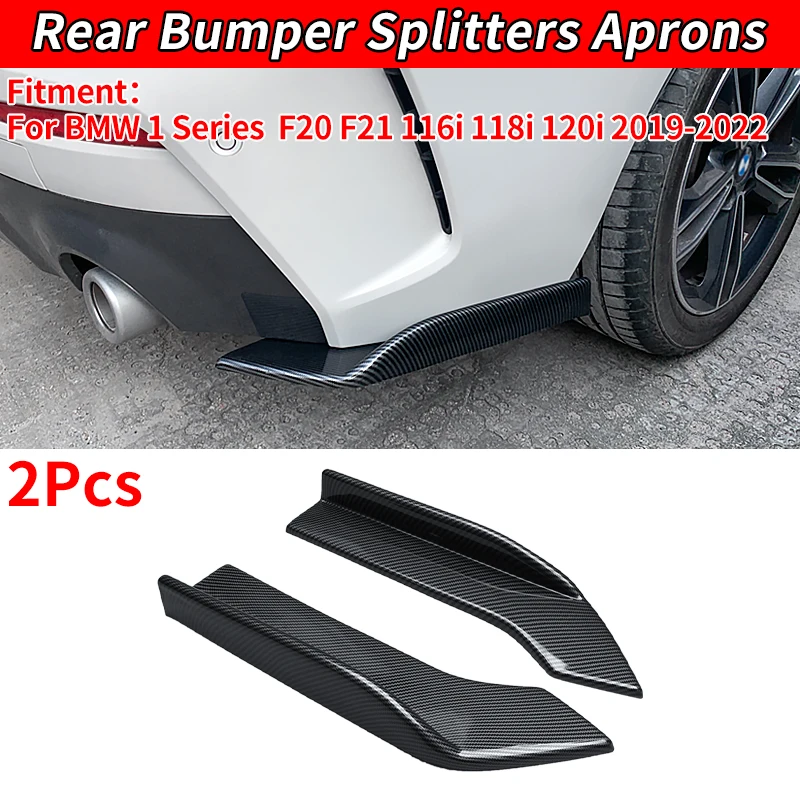 

For BMW 1 Series F20 F21 116i 118i 120i 2019-2022 Car Rear Bumper Splitters Aprons Trunk Lip Spoiler Diffuser Wrap Angle ABS