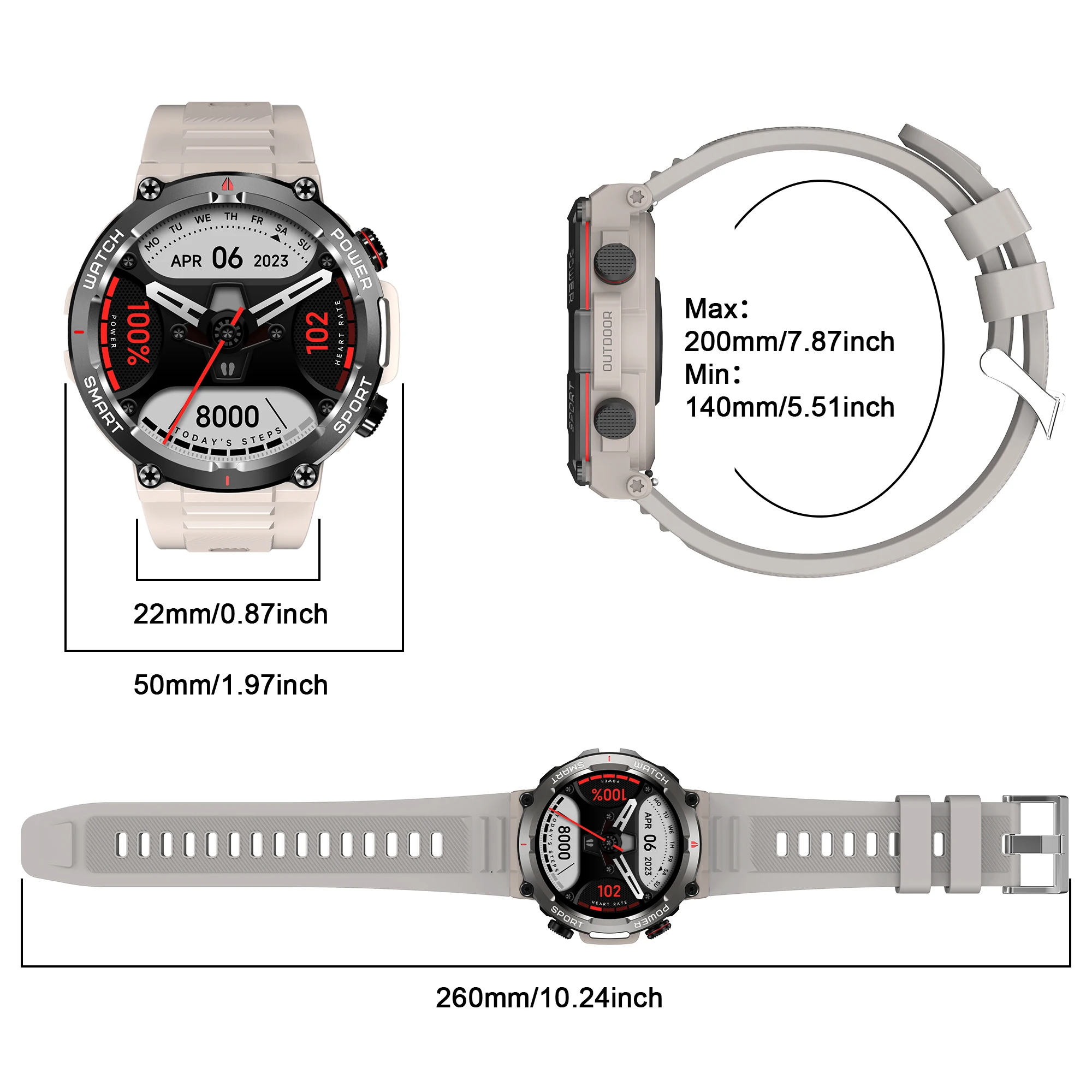 Blackview W50 Waterproof Smartwatch 1.39” HD Touch Screen Women Watches Bluetooth Calling Fitness Tracking Sport Man Smart Watch 6