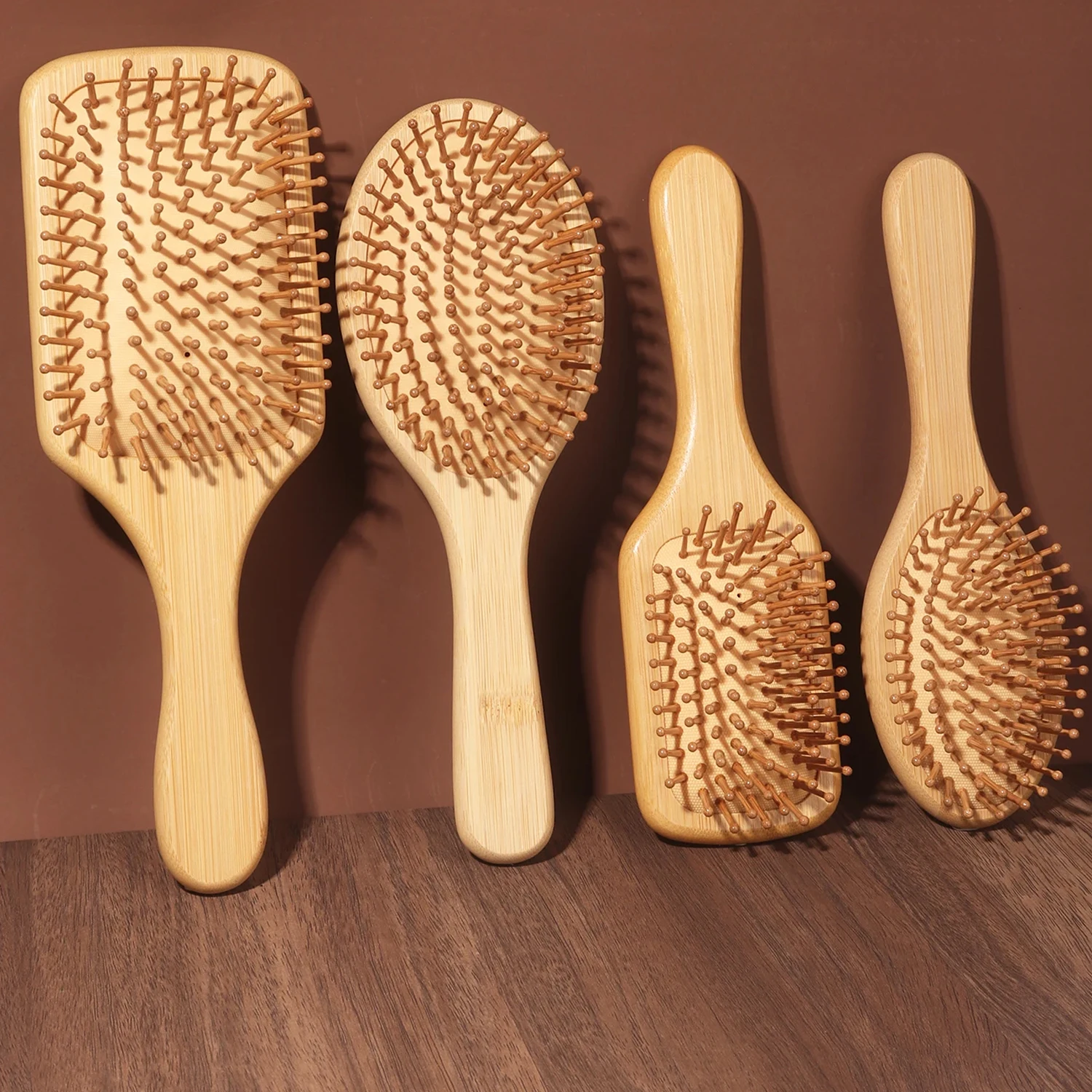 Natural Wooden Hair Brush for Hair Growth and Styling