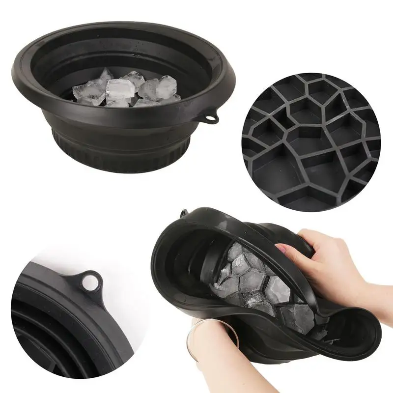 Foldable Silicone Bowl for Face Ice Bath and Home Skincare Routine Portable Face Dipping Bowl for Women and Girls