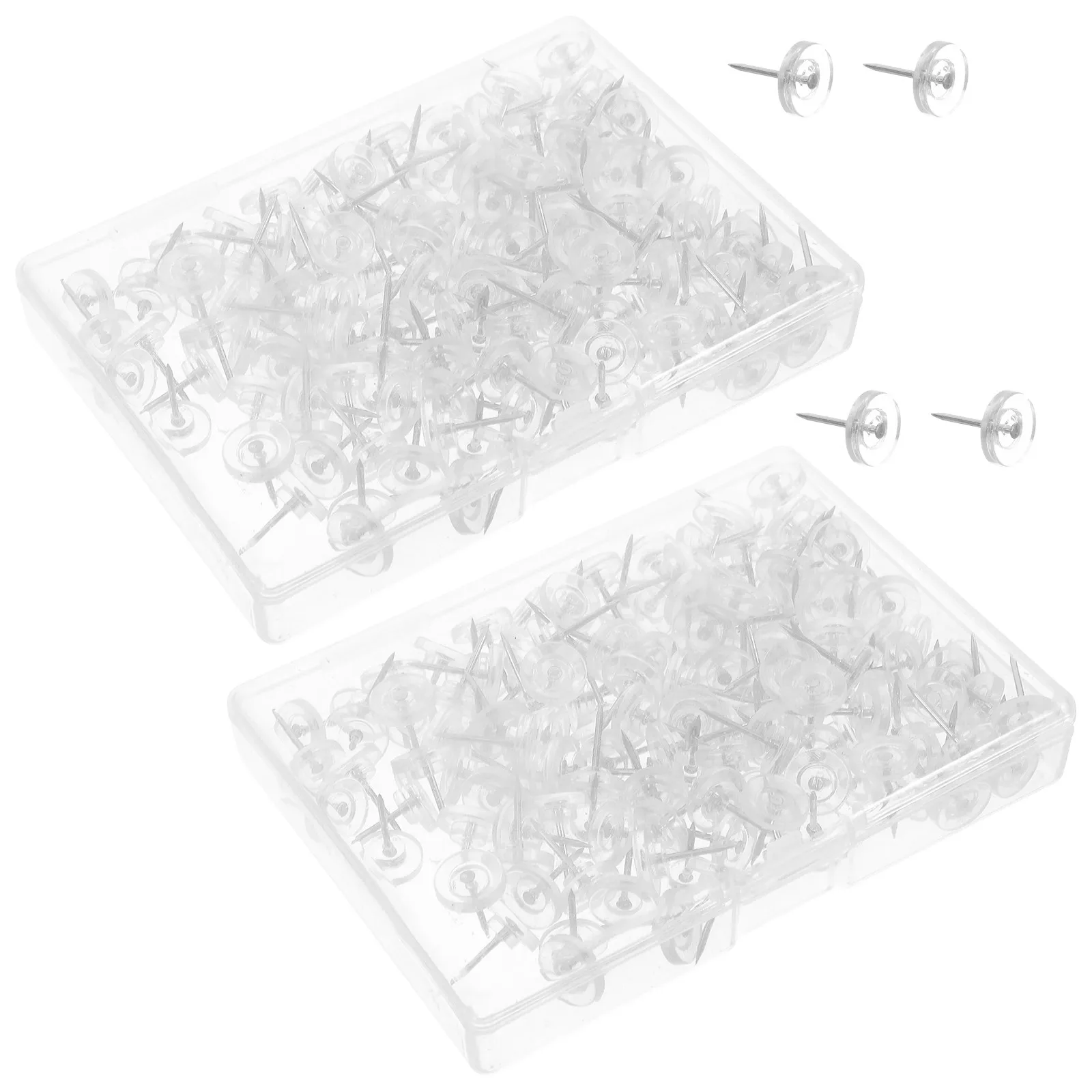 300개 투명 기어 모양 푸시핀, 코르크 게시판, 사진, 포스터, 달력, 사무실용 안전 고정 핀