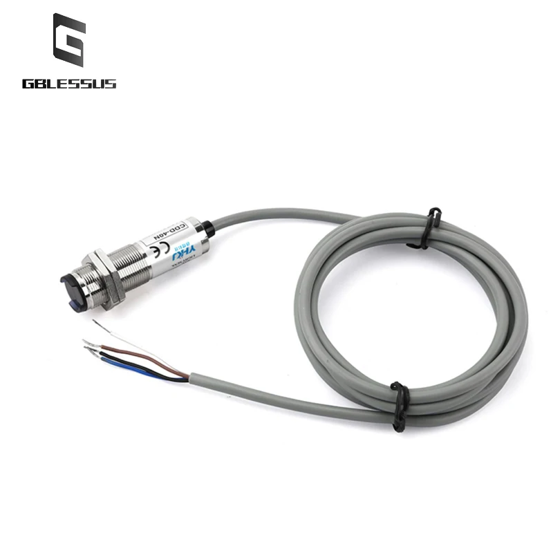 Sensore Infrarossi E3F-10DN1 M18 - Interruttore Fotoelettrico, DC 6-36V, Distanza Regolabile