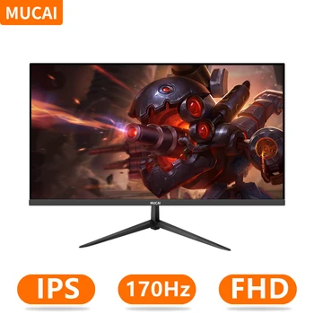MUCAI 24 인치 모니터, 144Hz LCD 디스플레이, PC IPS FHD 데스크탑 게이머 컴퓨터, 170Hz 스크린, 평면 패널, HDMI 호환, DP, 1920*1080