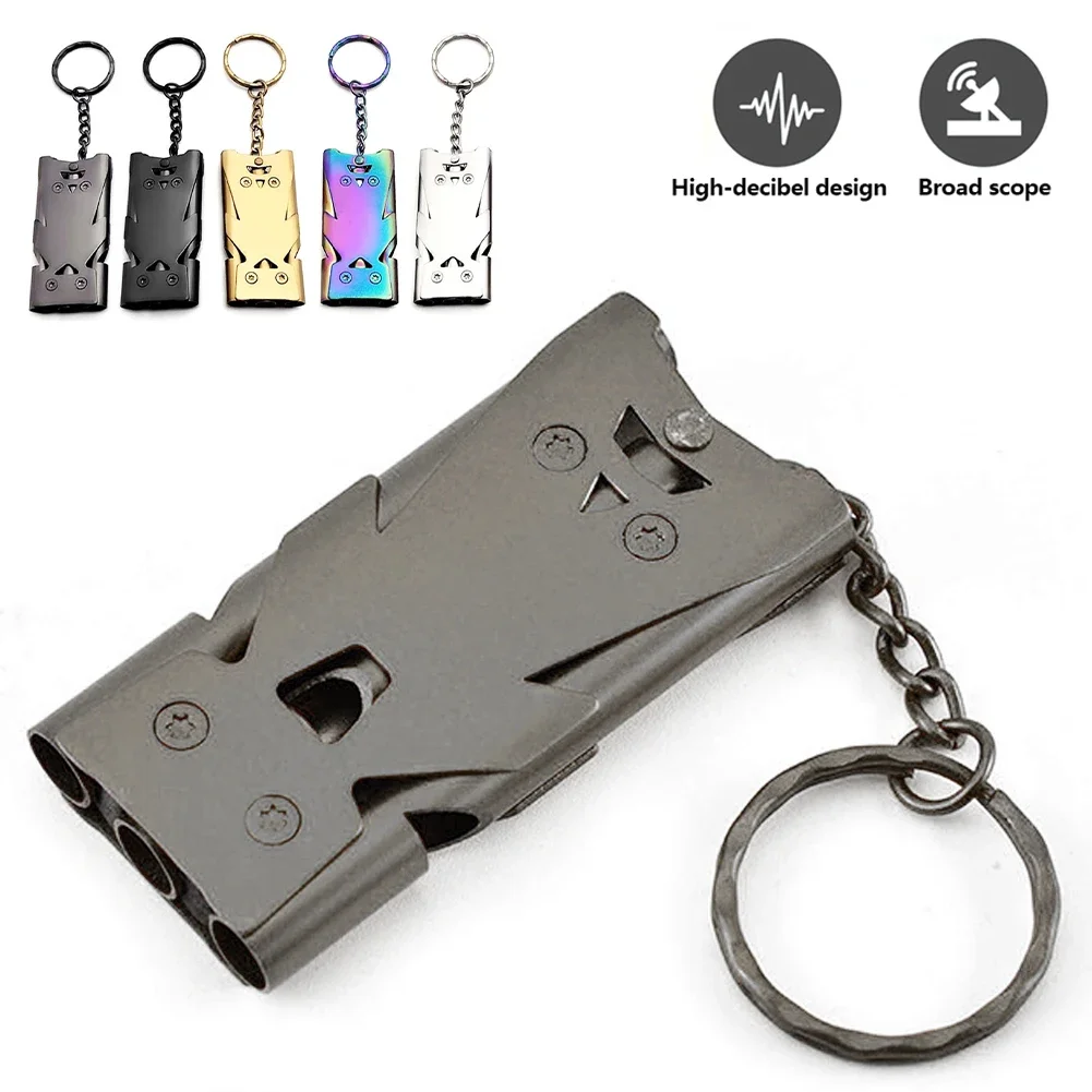 Survival Whistle Keychain–High Decibel,Emergency Whistle for Outdoor,Camping&Hiking–Double Tube Design,Loud Safety AlarmPortable