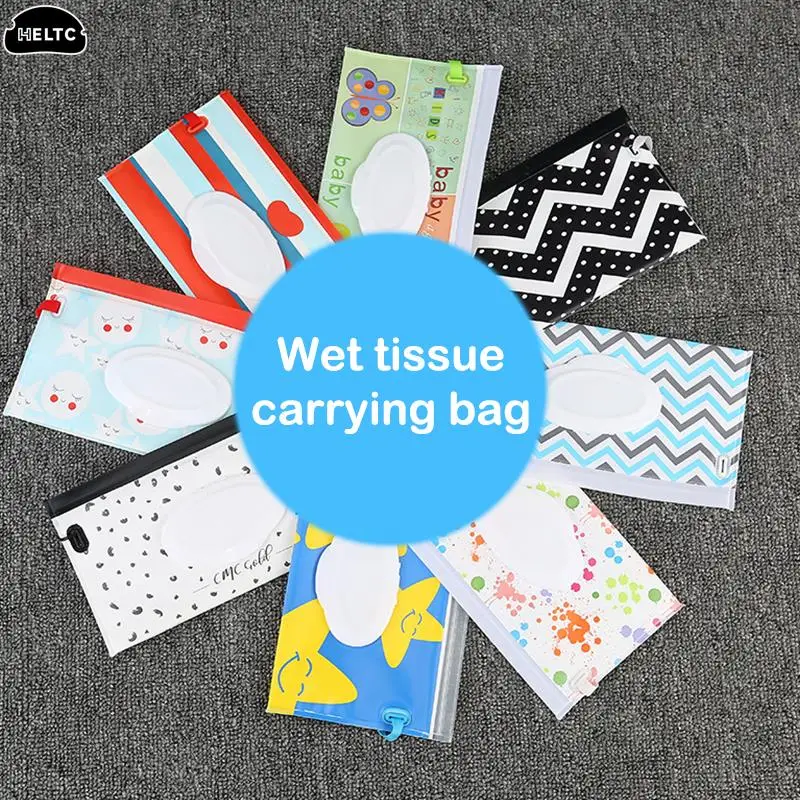 Portable Baby Wet Wipes Bag Tissue Box Container Eco-friendly Reusable Wipes Storage Clamshell Baby Cleaning Wipes Box Hygiene 2