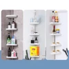 Bathroom Corner Shower Tension Pole Rust Proof Telescopic Rod 4 Tier Storage Rack Shower Organizer Stainless Steel Decor Shelf 1