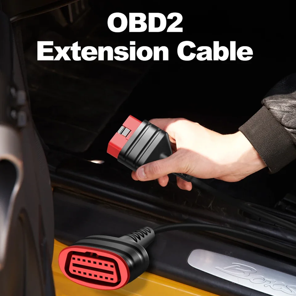 OBD2 Extension Cable - 36cm 16-Pin Adapter For Car Diagnostic Scanners (Q64C)