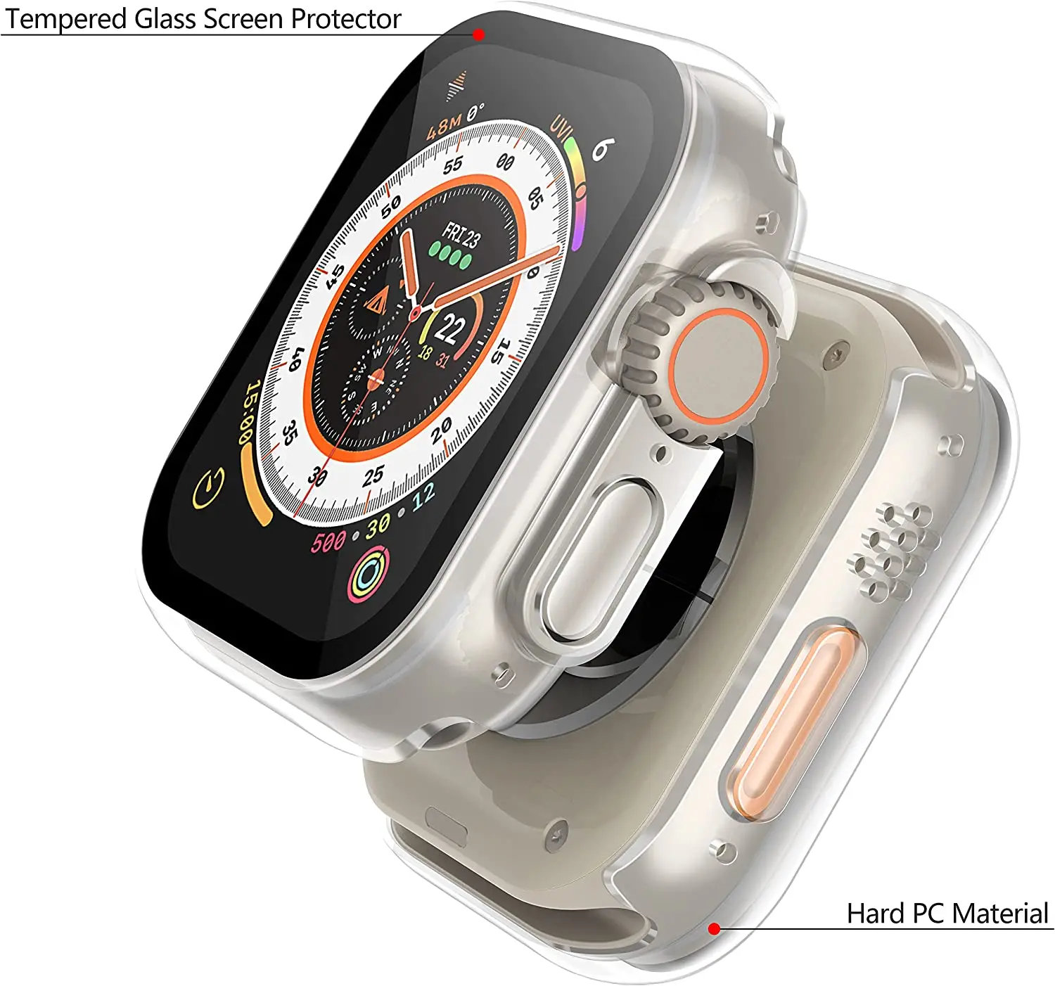  ġ   ̽, Ʈ 49mm Ʈ Ʈġ PC   ȭ ȣ ȭ Ŀ, iwatch ø ׼, 3 