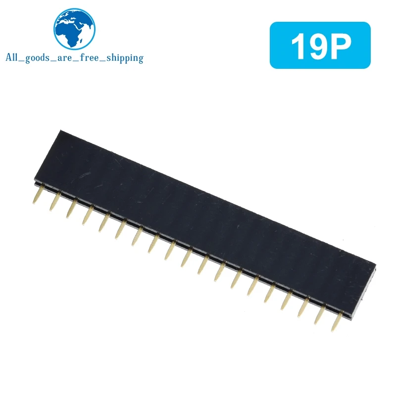 TZT 10/50PCS Einreihige Pin Buchse Header Buchse Pitch 2,54mm 1*2P 3P 4P 6P 8P 12P 15P 20P 40P Pin Stecker Für modul – Detail 15
