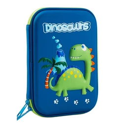 Kawaii Unicorn Dinosaur 3D Pencil Case - Large Capacity Waterproof Stationery Bag (Dinosaur)